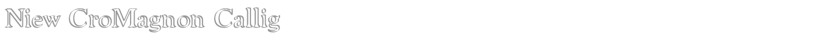 Niew Cro Magnon font preview